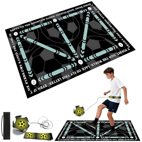 ZLXHDL Tapis d'entraînement de football 90 x 60 cm, 3,5 mm de boue de diatomées, tapis de football antidérapant, tapis d'entraînement de dribble et de frappe de football, entraînement de contrôle du