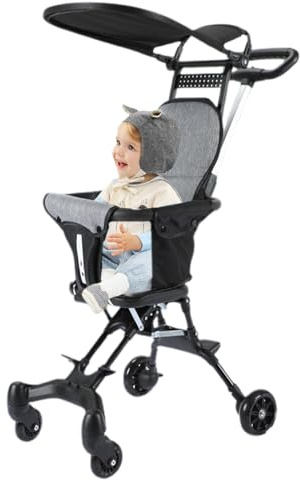 Cochecito con paraguas - Cochecito de viaje plegable y compacto, ultraligero y fácil de almacenar, capota parasol extraíble, diseño ergonómico y duradero | Solución de paseo portátil