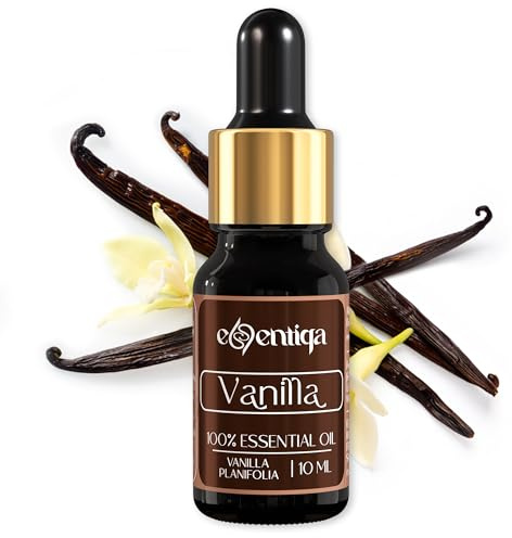 Huile Essentielle Vanille 100% Pure Naturelle 10 ml, hautement concentrée, aromathérapie, idéale pour bougies DIY, savon, cire parfumée, sauna, cosmétiques maison, parfum doux et sucré