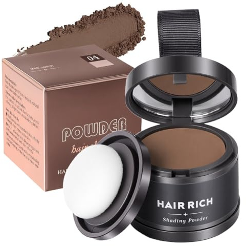 ALIIP Polvere per Capelli - Correttore per Infoltimento Capelli per Donna e Uomo, Mascara per Capelli Waterproof per Nascondere la Ricrescita - 4g(Marrone Rossastro)