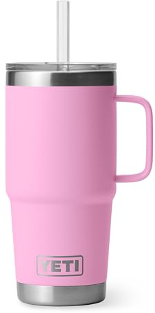 YETI Rambler 25 Oz Straw Mug Power Pink