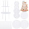 Kureny Planches à Gâteaux, Support Gateau, 7pcs Base de Gâteau (9/12/16/20cm), 21pcs Goujons à Gâteau, Support à Gâteau Multicouche pour Construction et l'empilage de Gâteaux à Plusieurs Niveaux