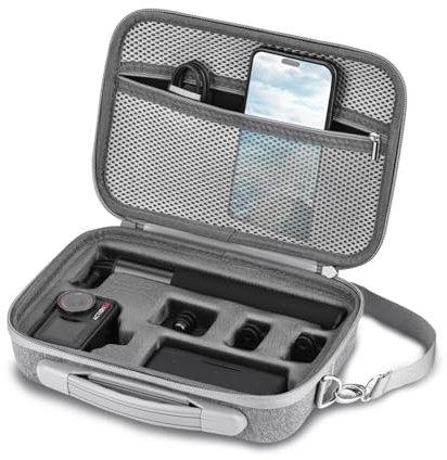 Flymile Osmo Action 5 Pro Custodia da trasporto per DJI Osmo Action 5/4 Protector Camera Battery Bag, Borsa a tracolla portatile compatibile con DJI Osmo Action 5 4 3 Adventure Combo Accessori,