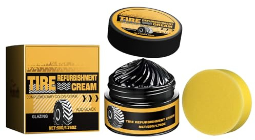 Mnozreo Cera impermeable para neumáticos de coche, color negro, 50 g, 1 unidad