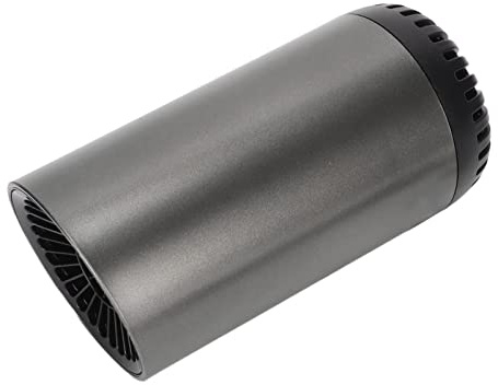 Hamwesh Calentador de Automóvil Portátil, Ventilador de Aire Caliente de Forma de Taza, Filtro de Desfogador de Calefacción Rápida de 150W, Soporte Giratorio, Enchufe Al Encendedor de Cigarrillos