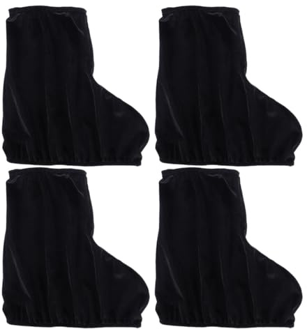 DECOMELODY 2 Paires Protège Patins à Glace Élastique Velours pour Garçon Fille Unisexe Housses Patinage Artistique Protection Portable pour Patins à roulettes Lot de Noires