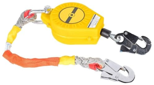 Imbracatura anticaduta autoretrattile, Attrezzatura, Cavo + Gancio, Protezione - Previene Le Cadute accidentali dei Lavoratori, MAX-30 m, Carico-150 kg, 5 m
