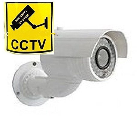 - Senza marca/Generico - Cámara de vigilancia videovigilancia falsa con cartel adhesivo Security