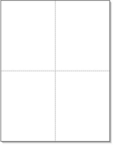 NextDayLabels - 8-1/2 x 11 Laser and Inkjet Printer Postcards 4 up Per Page, (4-1/4 x 5-1/2 Each Card After Perf) 50 Sheets / 200 Cards - White