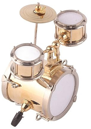 Miniatur Musikinstrument Replica Drum Set Ornament Schlagzeuger mit Box