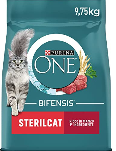 Purina One Bifensis Sterilcat Crocchette Gatto Sterilizzato Ricco in Manzo e Frumento 9,75 kg