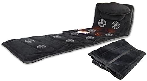 Jocca - Tapis de Massage Electrique Chauffant | Matelas Massant | 10 Moteurs | 3 niveaux d'intensité | 5 Zonas | Infrarouge