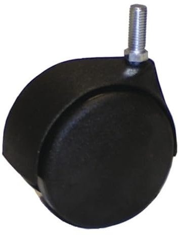 ROULETTE DOUBLE GALET NOIRE 40MM TIGE M8