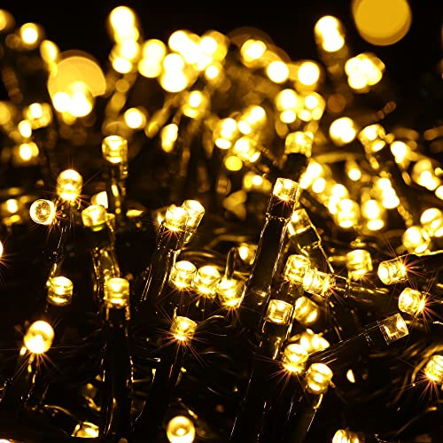BrizLabs Luces Navidad Exterior, 18M 750 LED Blanco Cálido Guirnalda Luces Interior Enchufe Luces de Hadas 8 Modos Impermeable Cadena de Luz Decoración para Arbol de Navidad Casa Fiesta Boda Jardín