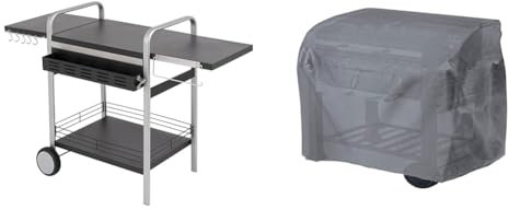 tepro Universal BBQ-Tisch & Abdeckhaube Universal für Grillwagen klein, anthrazit (48,3 x 104,1 x 101,6 cm) 48.3x104.1x101.6 cm