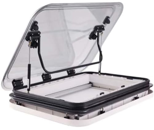 Tragaluz de ventilación de techo con luz LED, ventana de repuesto para caravana, autocaravana, tragaluz duradero y funcional para una mejor ventilación