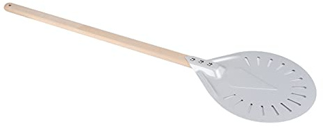 Cocoarm Espátula para Pizza Cáscara de Pizza de Aleación de Aluminio con de Madera Extraíble de 60 Cm Paleta Redonda para de 7 Pulgadas para Girar y Transferir en Hornos Al Aire Libre para Panaderos