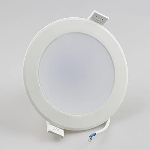 Spot à encastrer LED blanc rond 12 watts blanc neutre 230V - en plastique avec transformateur intégré - à encastrer - installation spot - luminaire spot à encastrer au plafond