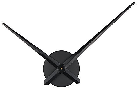 Timelike Lancette per orologio 3D, grandi aghi per orologio, movimento al quarzo, kit meccanismo per orologio da parete, parti di ricambio fai da te (nero-T42B)