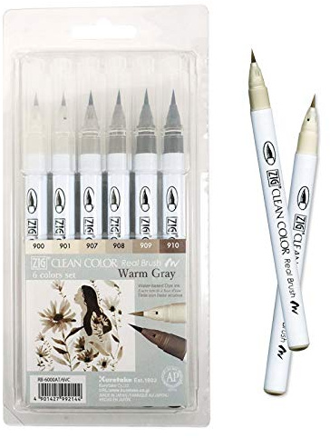 Kuretake Zig Clean Color Brush Marker, Flexible Brush Tips, Watercolor Pens for Painting, Drawing, Calligraphy and Brush Lettering for Artists