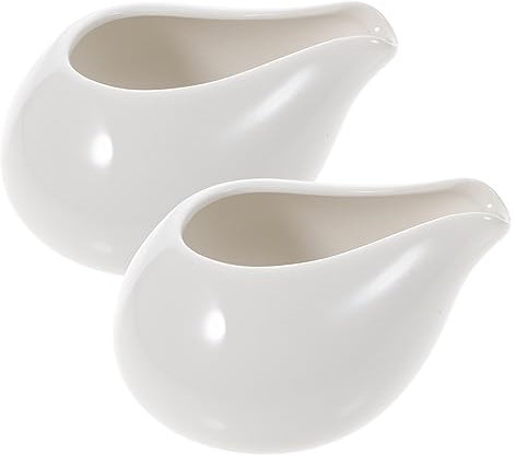 ABOOFAN 2 PièCes SaucièRes En CéRamique Blanche 240 Ml RéCipients IdéAux Pour Sauces Vinaigrettes Et Bouillons