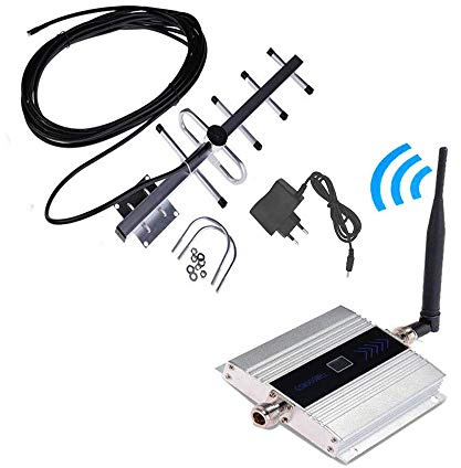 SHUAIGUO Amplificatore del segnale GSM 900MHz del ripetitore del segnale GSM del ripetitore del segnale del telefono cellulare GSM con il display LCD Insieme di Yagi