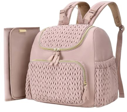 Baby Diaper Backpack – Nappy Backpack, Large Capacity with Organizer, Changing Mat and Straps for Parents Travel Maternity, A, riferimento alla descrizione