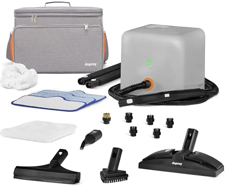 Dupray Neat Plus Steam Cleaner with 18-Piece Kit – (Neat Plus with the Awesome Bag) Powerful, chemical-free cleaning for floors, cars, tiles, grout, and more. Kills 99.9% of Bacteria and Germs*.