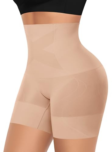YARRCO Seamless Shapewear Shorts for Women Tummy Control Knickers High Waist Tummy Tuck Slimming Pant Shaping Boy Shorts Underwear Panties Boxers Invisible