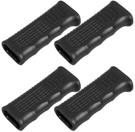 Beaupretty Wheelchair Handle Cover Set 4 pieces Plastic | Ergonomic Nonslip Design, Removable for Cleaning, Black Colour, for Indoor and Outdoor Use