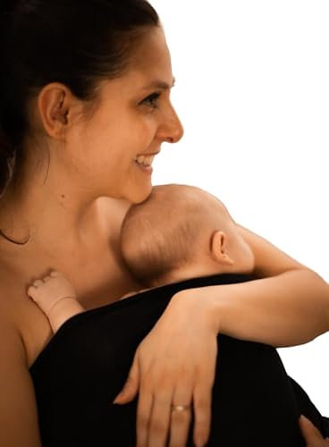 myEphelia® 4in1 Bonding-Top - von unserer Hebamme entwickelt – Bauchband -Shirtverlängerung - StillTop- aus weichem Mikro-Modal (vegan & LenzingTM Modal) (Schwarz, S/M)