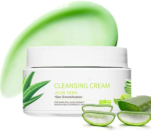 Baume Démaquillant Baume Nettoyant, Soin Nettoyant Visage - Démaquillant Visage & Yeux Waterproof, Aloé Véra Nettoyage Beurre Cleansing Balm pour éliminer maquillage la peau sensible