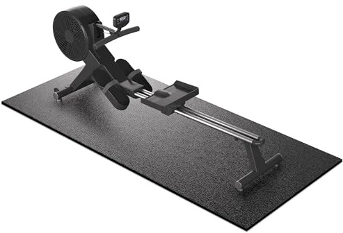 Treadmill Mat, 7'x3'/6'x3'/6'x2.5'/5.6'x2'/4'x2', 6mm Thick Exercise Equipment Gym Mat for Hardwood FloorCarpet, Compatible with Peloton Bike, Indoor Spin Bike, Elliptical