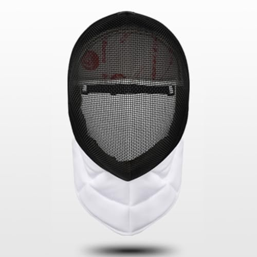 Fäktmask, Fäktning Skyddshjälm, Professionell Fäktning Hjälm, Epee Foil Sabre Masks, Fäktutrustning, Avtagbar och Tvättbar, for Nybörjare Övning och Träning(Black,X-Small)