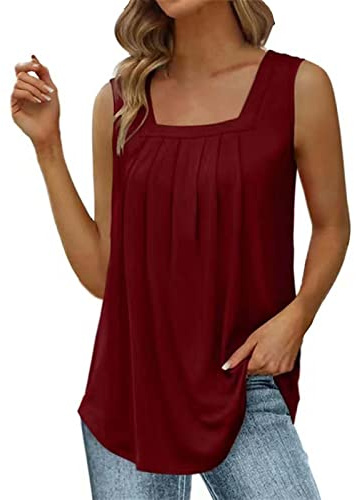 Canotta Da Donna Taglie Forti Estive Basic Scollo a U Tank Top Elegante Casual Leggera Shirt Maglietta Senza Maniche Moda Curvy Tinta Unita Canotte Chic Canottiere Cotone Classica Estate Bluse Camicia