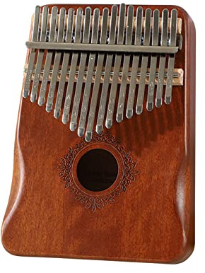 17 Keys Kalimba Thumb Piano Mahogany Wood Portable Finger Piano Ideal Musical Instruments for Beginners, Great Present for Music Lovers, Professional Steel Sheet (Brown)