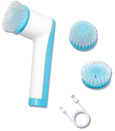 VENTEO - Spazzola Elettrico Rotante Pulitore Vetri Manuale | per WC | Pulizia Mirata Superfici Sanitarie Cucina Piastrelle Scarpe Stivali | Efficace come Spazzola Soffiante