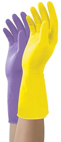 Mr. Clean Large Reusable Latex Gloves, 2 Color, 2 Pairs