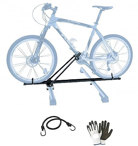 COMPATIBILE CON RENAULT KADJAR PORTABICI DA TETTO AUTO PORTABICICLETTA PER BARRE PORTATUTTO AUTO CARICO MASSIMO 15KG MATERIALE ACCIAIO PORTA BICI PER 1 SOLA BICICLETTA