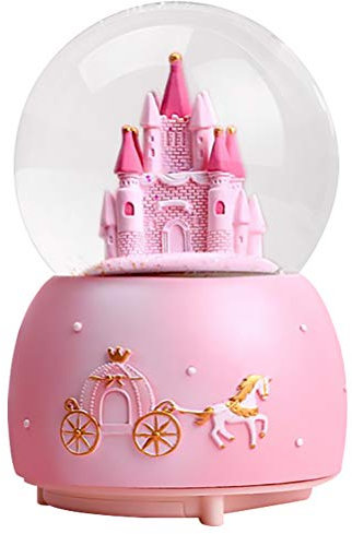 Lurrose Schloss Musik Schneekugel Märchen Glaskristall Kugel Geschenk Schreibtisch Dekoration