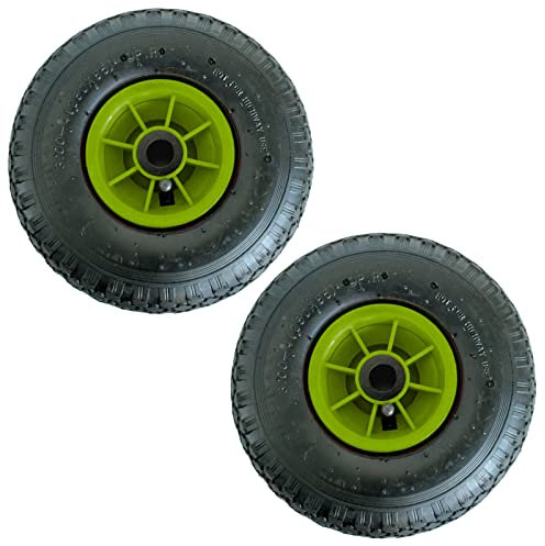 TRUTZHOLM 2X Sackkarrenrad Luftrad 260x85 3.00-4 Achlänge 75mm Ø 20mm 4PR Lagen mit Nadellager und Einer Traglast von 120 Kilo