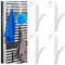 Lot de 4 crochets pour radiateurs ronds, crochets en aluminium, porte-serviettes, radiateurs ronds, crochets pour sèche-serviettes de cuisine et salle de bain (blanc)