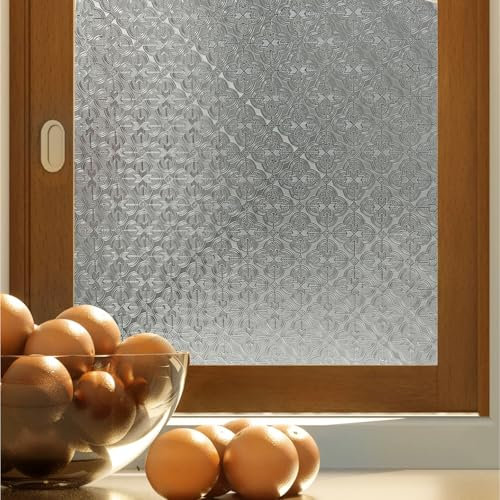 ADD.HERES Window Privacy Film, Glass Decorative Static Cling, 17.5 x 78.7