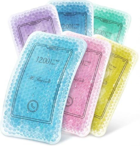 Boo Boo Ice Pack for Kids, Small Cooling Gel Packs, Soft Touch Hot Cold Ice Packs Bulk Reusable Gel Bead Ice Pack Cold Compress for Pain Relief (6 Count)