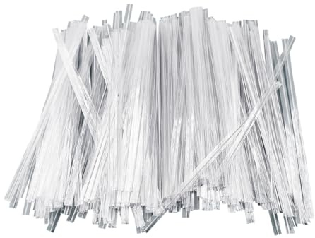 Lot de 1 000 attaches torsadées en métal transparent de 10,2 cm pour sac cadeau, pain, bonbons, sacs de jardin, plantes de jardin, décorations de Noël, attaches de câble fines multi-usages pour sacs à