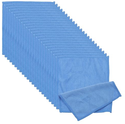PATIKIL Paño Limpieza para Gafas 5.91 x 5.91, 24 Paños Microfibra para Limpiar Gafas Paños Suaves Absorbentes para Lentes Cámara Gafas Pantallas Teléfonos Dispositivos, Azul