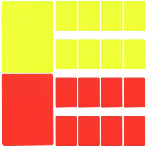 Kichvoe Lot de 20 Cartes d'arbitres de Sport : Cartes Rouges et Jaunes, indispensables pour Les matchs de Football, de Volley-Ball, de Basket-Ball et de Football.