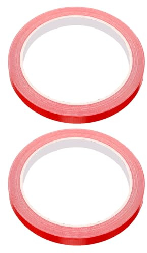 MAGICLULU Ruban de Protection pour Bordure de Raquette de Tennis de Table 2 Pcs Bande Adhésive Rouge 10 M X 1 Cm Protège-Bords Résistant aux UV pour Entraînement et Match