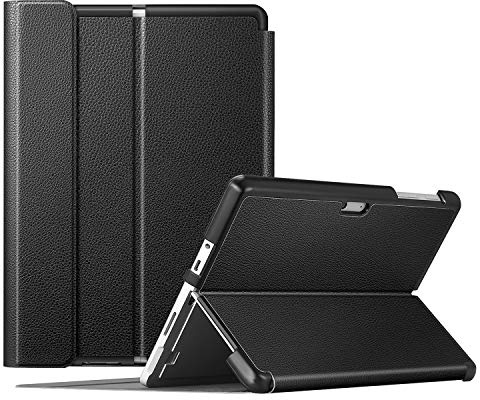 Fintie Hülle für Microsoft Surface Go 4/3/2 (2023 2021 2020) Surface Go 2018 10 Zoll, Business Schutzhülle mit Harter Schale, Kompatibel mit Type Cover Tastatur, Schwarz