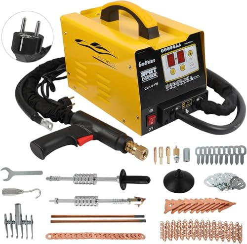 PLAYOCCAR Máquina de Reparación de Abolladuras en carrocería, 220 V, 3500 A, Soldador de Puntos de amortiguación, Kit de Herramientas para la reparación (3 KW)